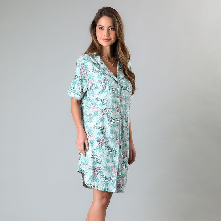 Camisa De Dormir Algodón Mujer