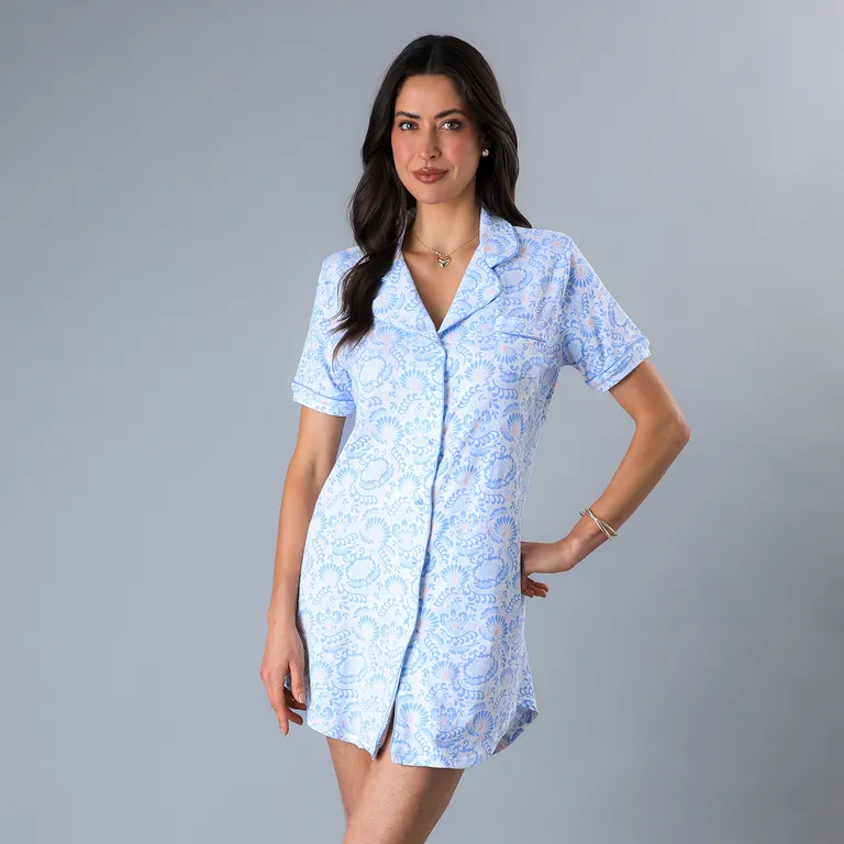 Camisa De Dormir Algodón Mujer