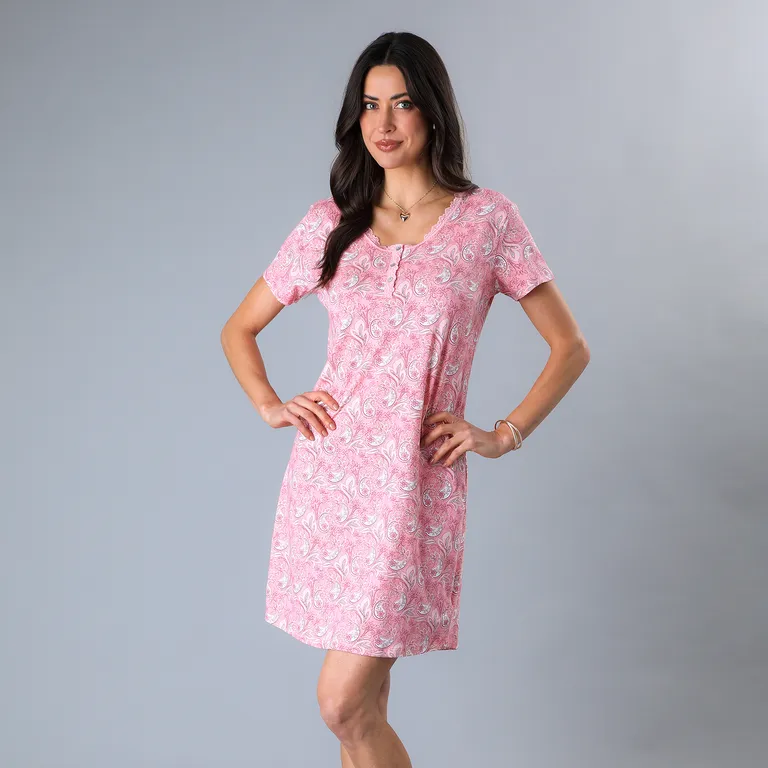 Camisa De Dormir Algodón Mujer