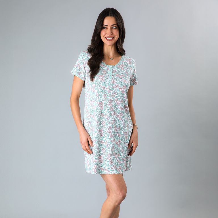 Camisa De Dormir Algodón Mujer