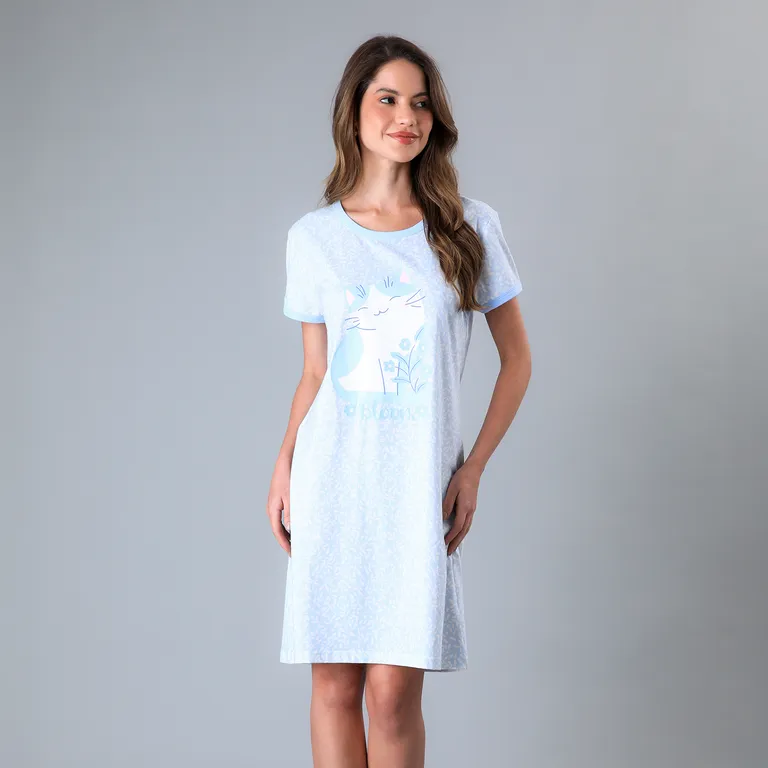 Camisa De Dormir Algodón Mujer