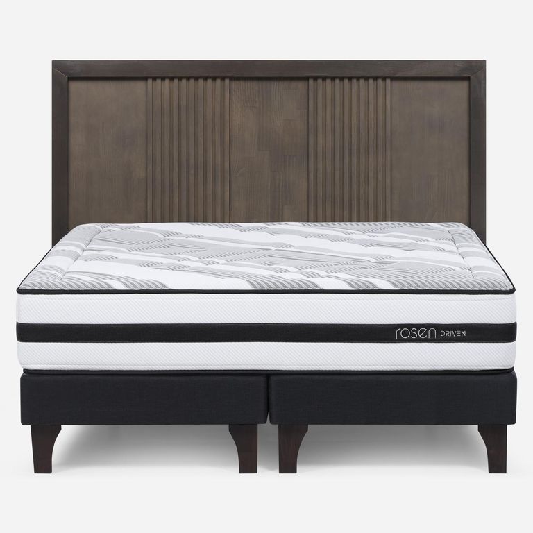 Cama Europea Driven 2 Plazas X 2.00 CM Base Dividida + Respaldo