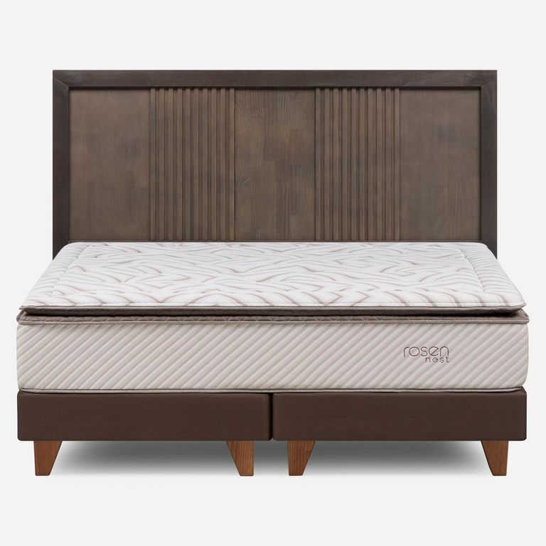 Cama Europea Nest King X 2.00 CM Base Dividida + Respaldo