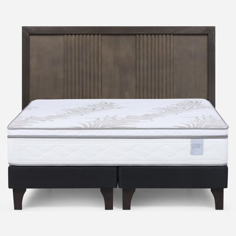 Cama Europea Neo Plus 2 Plazas X 2.00 CM Base Dividida + Respaldo