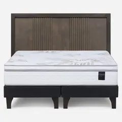 ROSEN - Cama Europea Art 4 2 Plazas X 2.00 CM Base Dividida + Respaldo