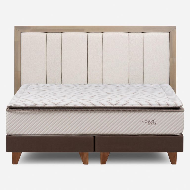 Cama Europea Nest King X 2.00 CM Base Dividida + Respaldo