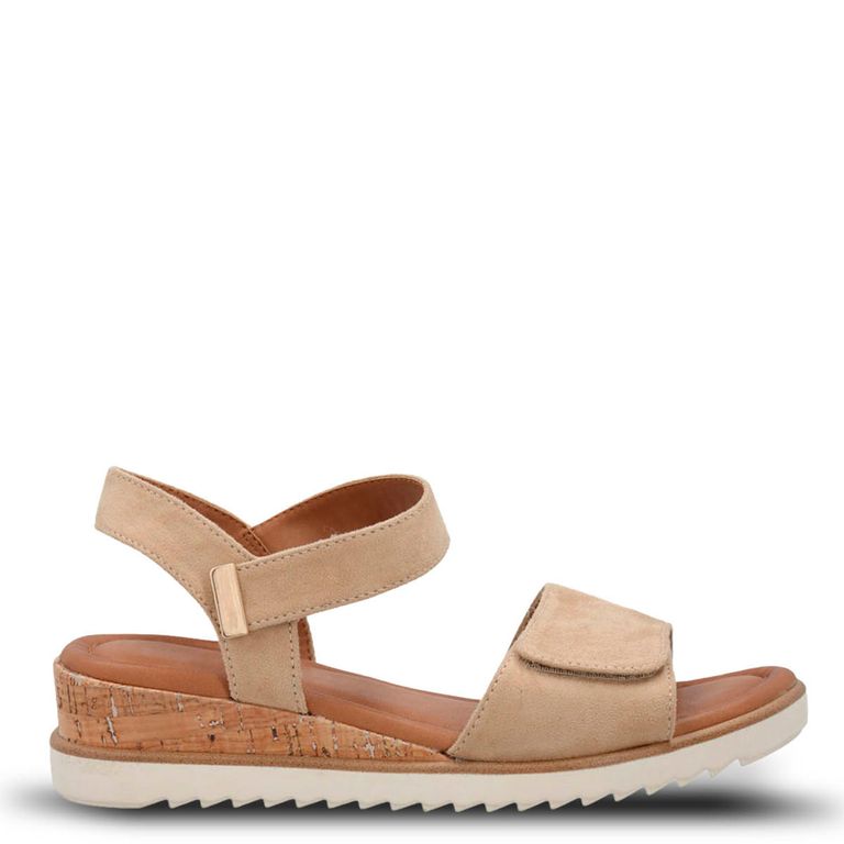 HUSH PUPPIES Sandalia Mujer Cuero Beige
