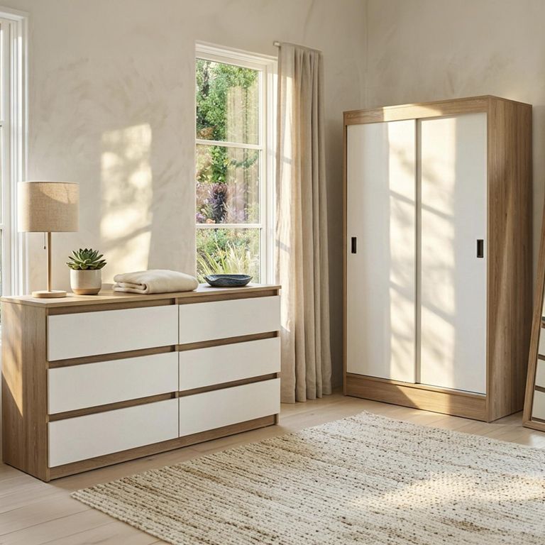 Clóset Caburga Cómoda Nordica Bicolor