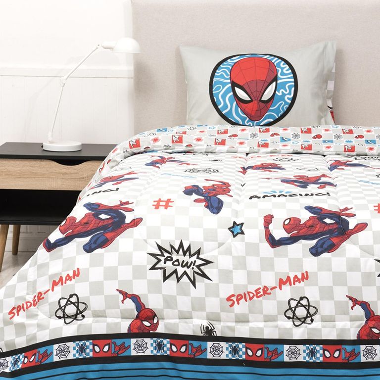 Plumón 1.5 Plazas Spiderman Letras