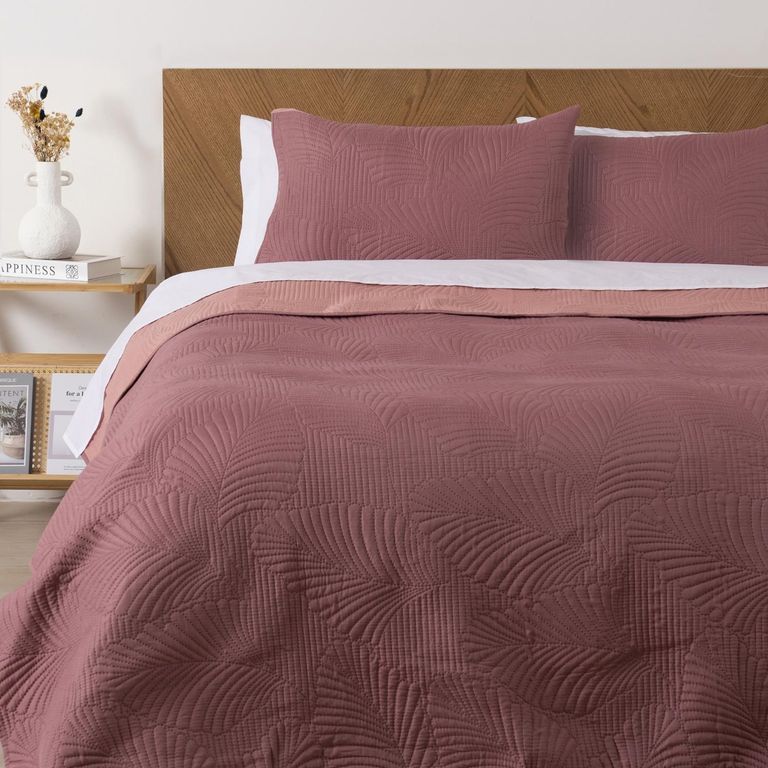 Quilt Mallorca Mf 2 Plazas Rosa