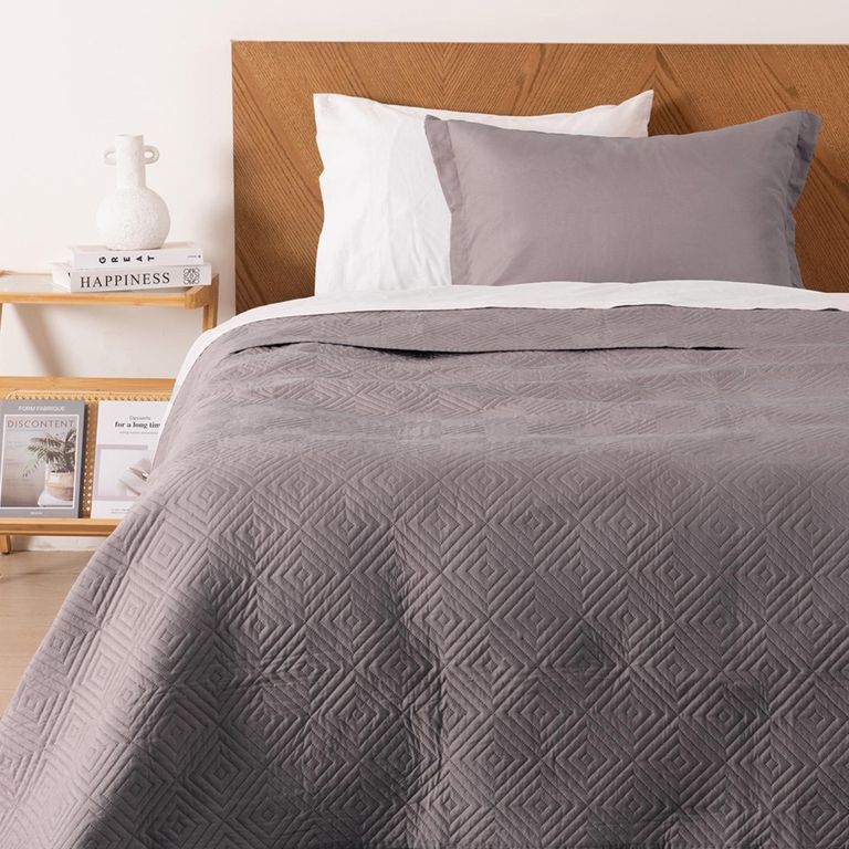 Quilt Cordoba 1.5 Plazas Gris