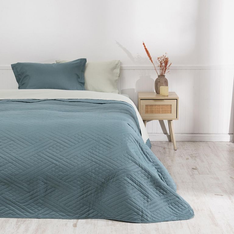 Set Quilt Sábana 1.5 Plazas Verde