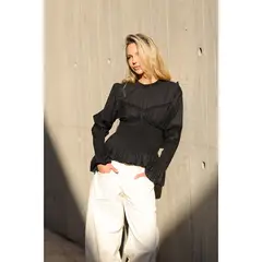 CALEDONIA LABEL - Blusa Joie Negra Rayas Mujer Caledonia