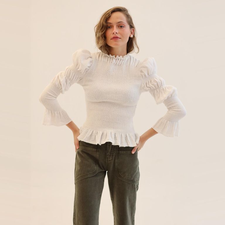 Blusa Maya Blanca Mujer Caledonia
