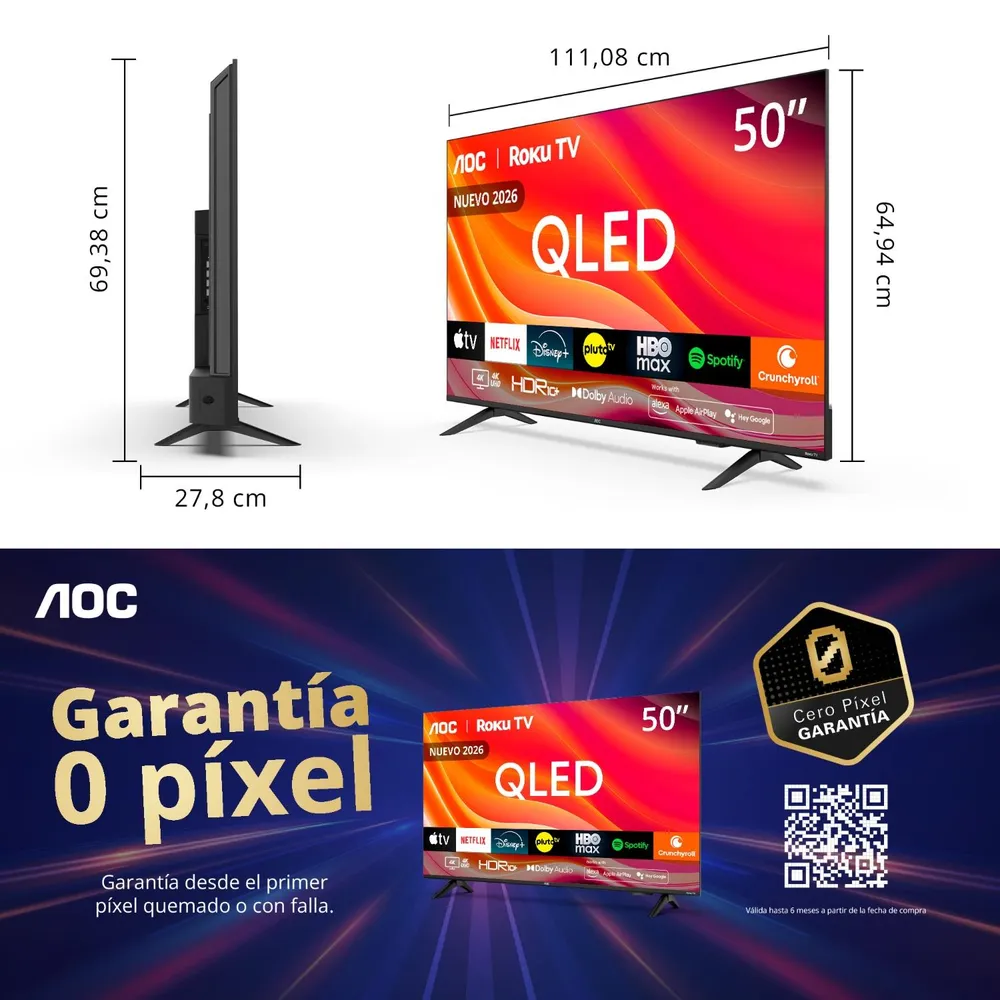 Smart Tv 50" Q7067 4K, foto 2