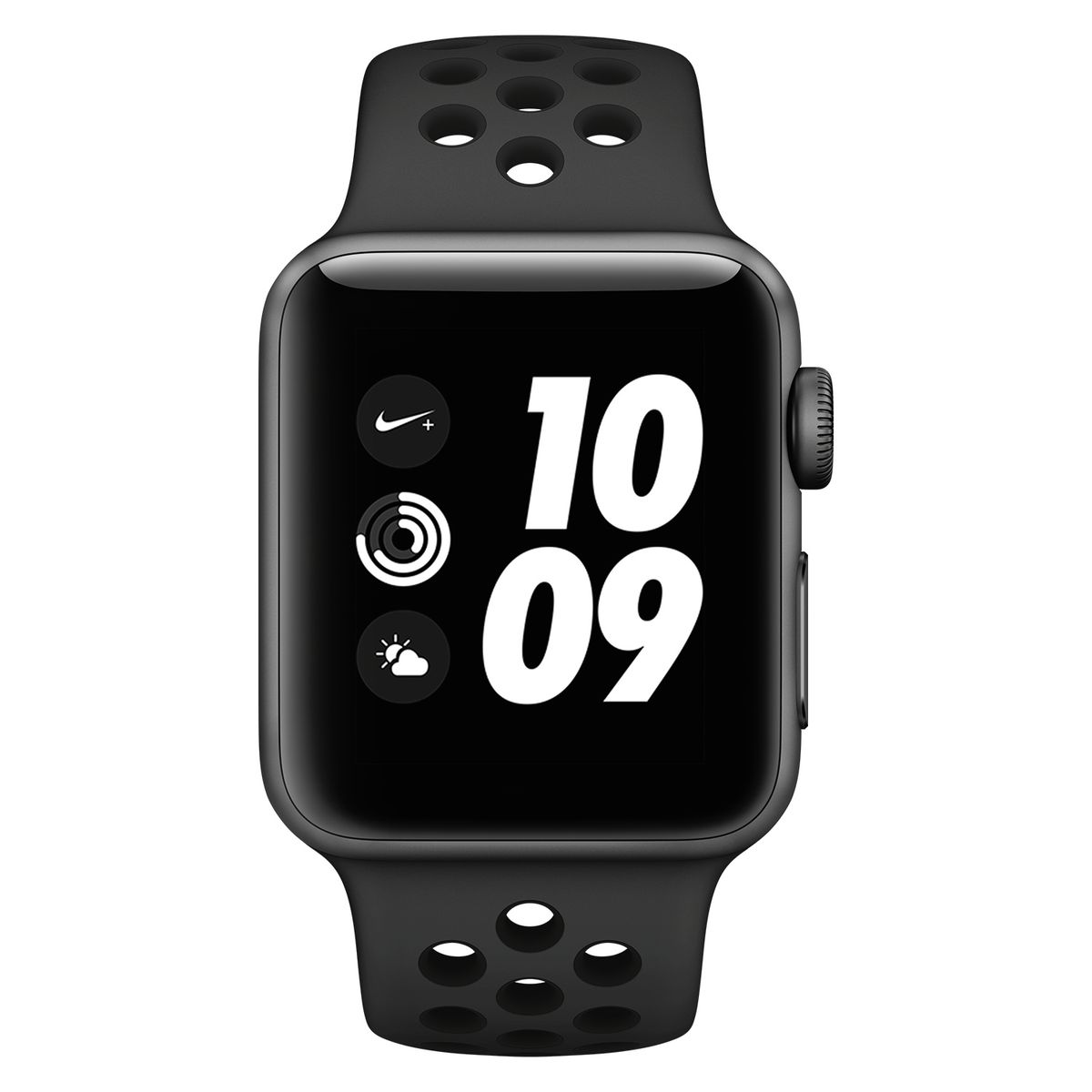 APPLE - Apple Watch Nike Series 3 (38mm, GPS) - Caja aluminio gris espacial - Correa Nike Sport color antracita/negra