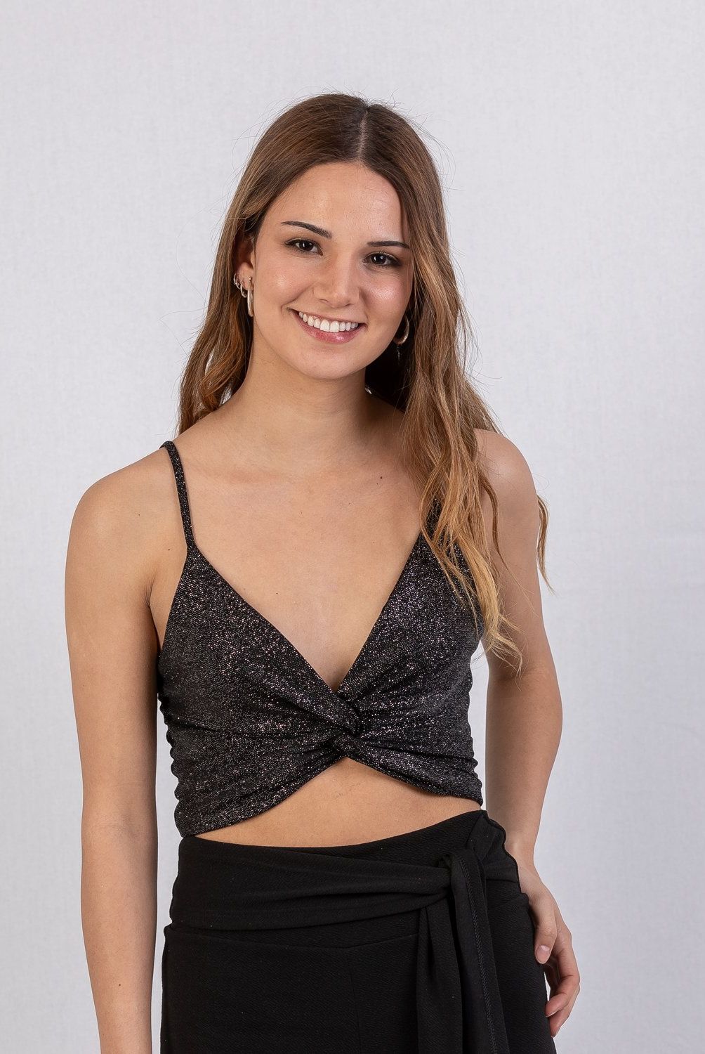 INDALA ACCESORIOS - Top Paula Brillo de Fiesta