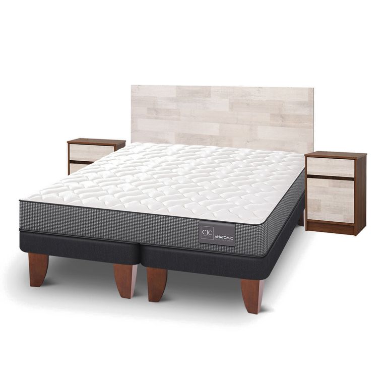 CIC Cama Europea Anatomic 2 Plazas Mueble + Respaldo