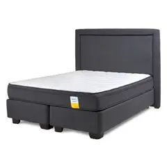 DRIMKIP - Cama Americana Eurotop 2 Plazas Plus BD 150x200 Cm + Respaldo
