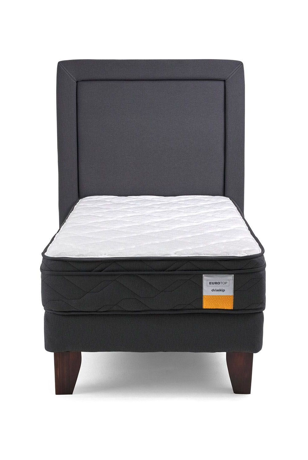 DRIMKIP - Cama Europea Eurotop 1 Plaza Bn 90X190 Cm + Respaldo Drimkip