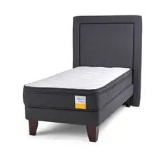 DRIMKIP - Cama Europea Eurotop 1 Plaza Plus BN 90x200 Cm + Respaldo