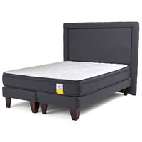 Cama Europea Eurotop 2 Plazas Bd 150X190 Cm + Respaldo