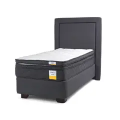 DRIMKIP - Cama Americana Eurotop 1.5 Plaza 105X190 Cm + Topper + Respaldo