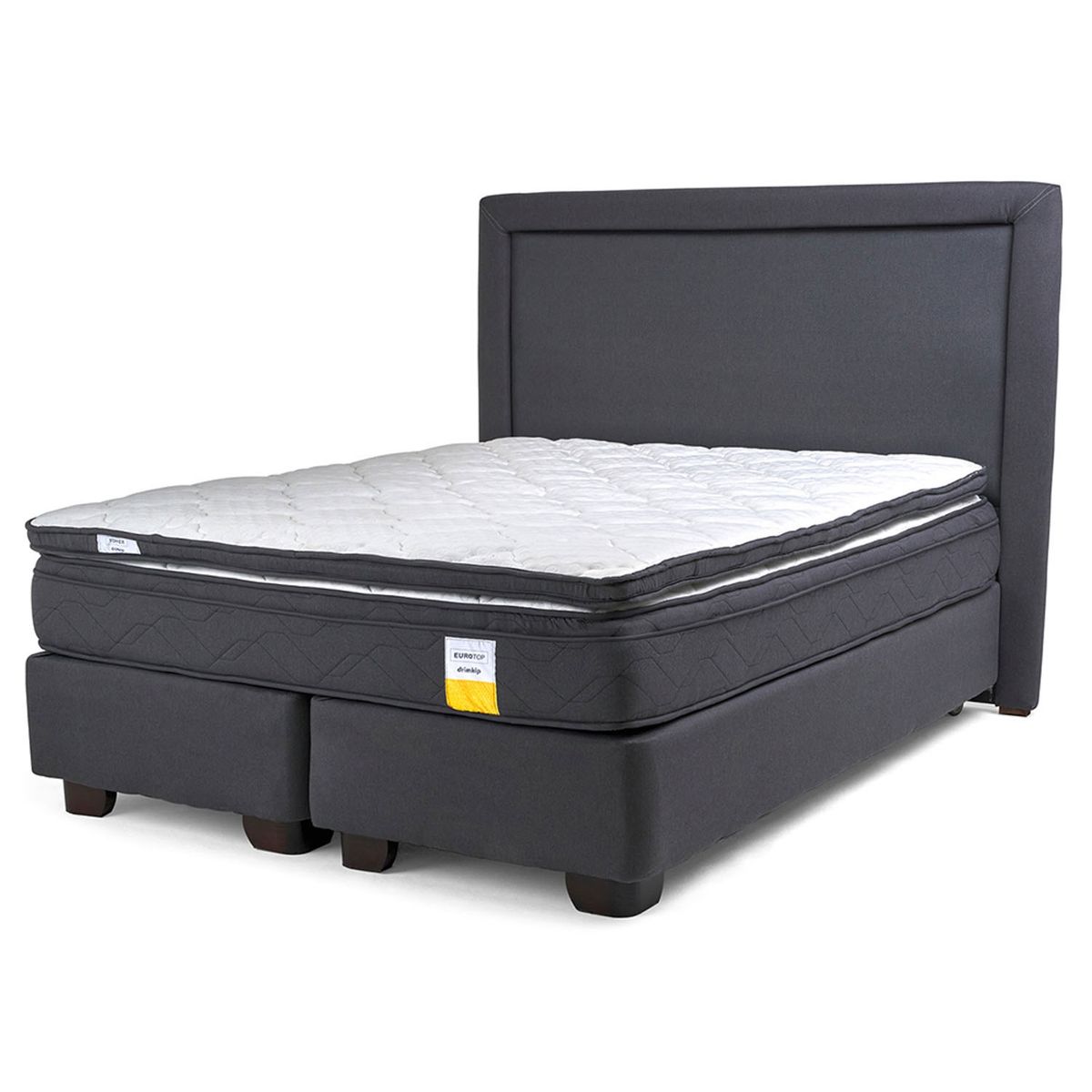 DRIMKIP - Cama Americana Eurotop Full + Respaldo Drimkip