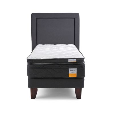 Imagen 2 del producto Cama Europea Eurotop 1.5 Plaza Plus 105X200 Cm + Topper + Respaldo