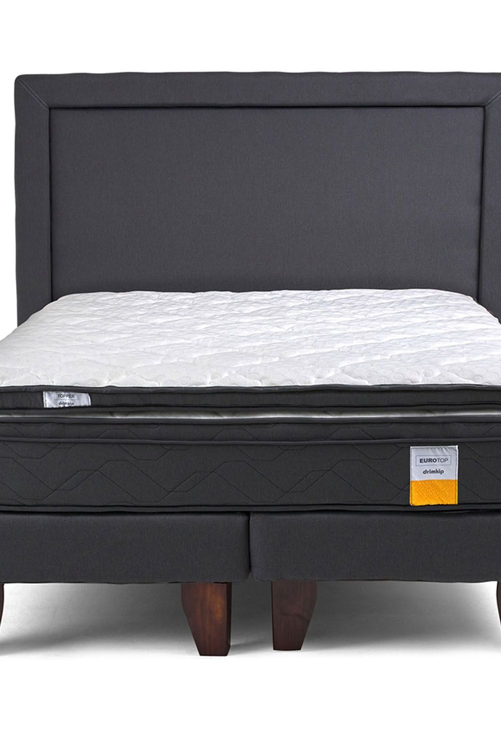 DRIMKIP - Camas Europeas Eurotop 2 Plazas 150x190 cm  + Topper + Respaldo Drimkip
