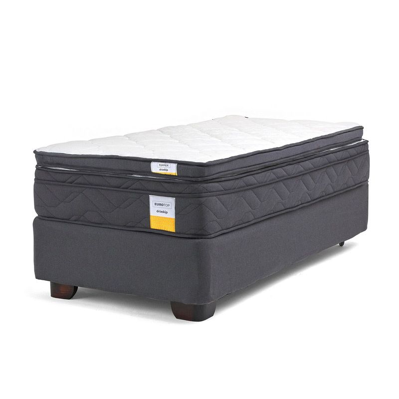 DRIMKIP - Cama Americana Eurotop 1.5 Plazas Plus 105X200 Cm  + Topper Drimkip