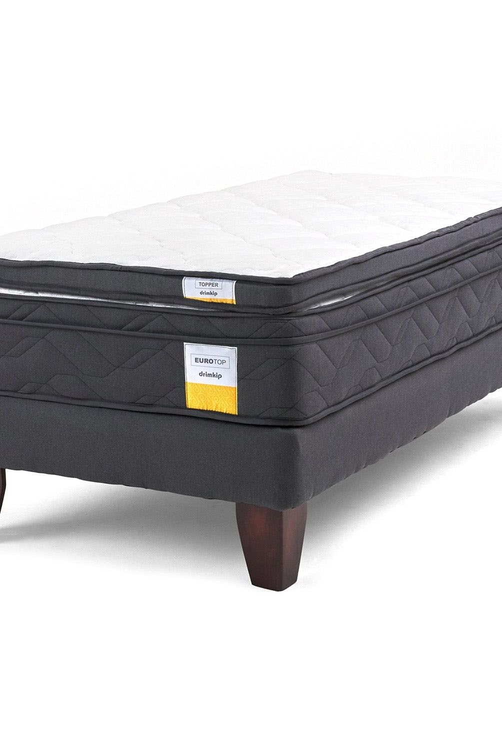 DRIMKIP - Cama Europea Eurotop 1.5 Plaza 105X190 Cm + Topper Drimkip