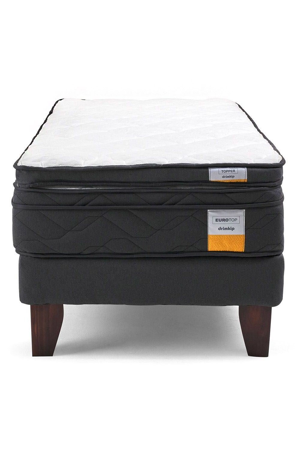 DRIMKIP - Cama Europea Eurotop 1.5 Plaza 105X190 Cm + Topper Drimkip
