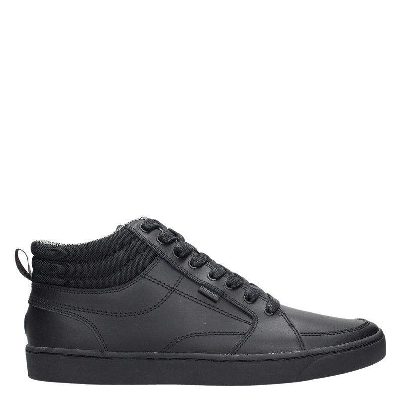 TEENER - Zapatilla Escolar Niño Cuero Negra