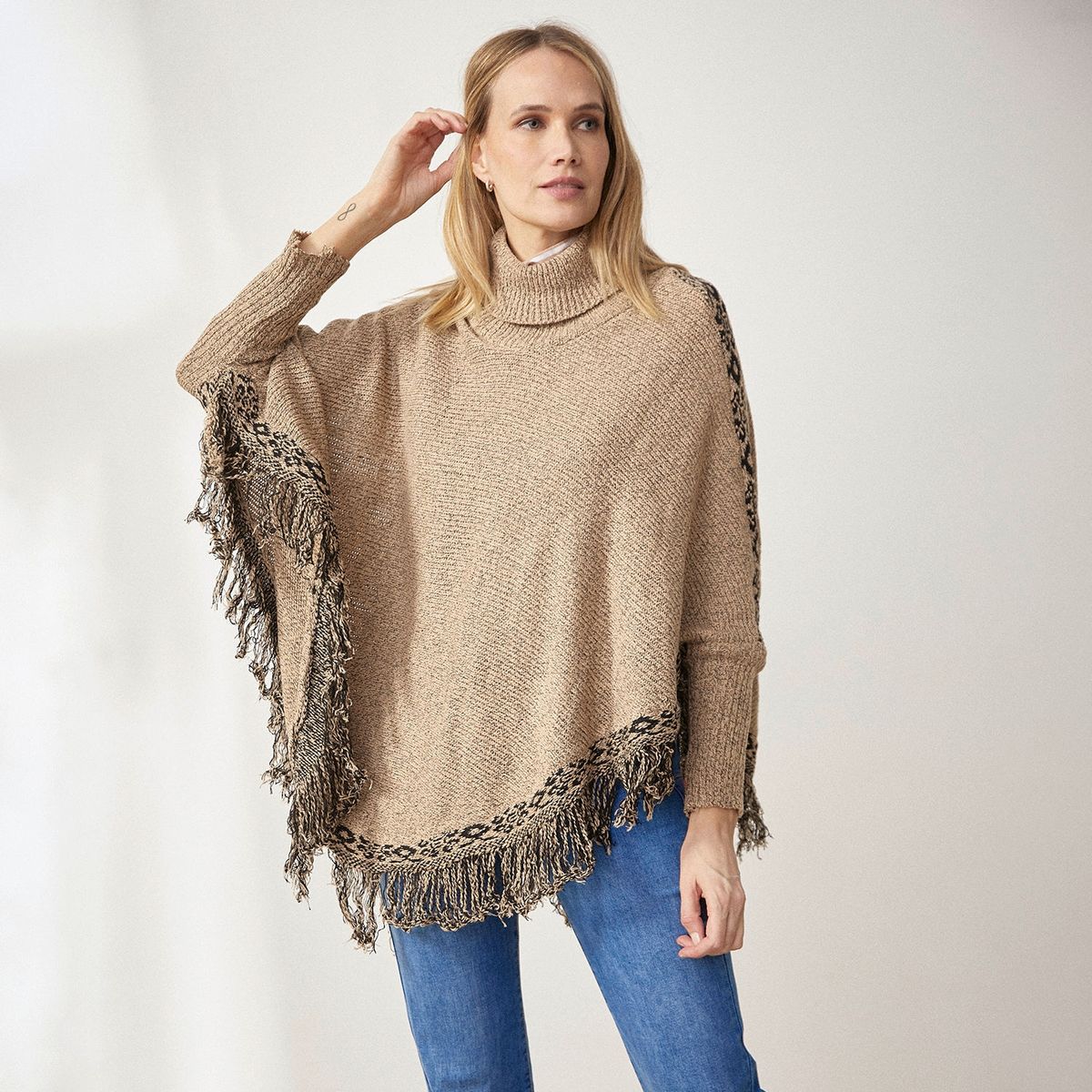 ELLE - Poncho Mujer Mujer