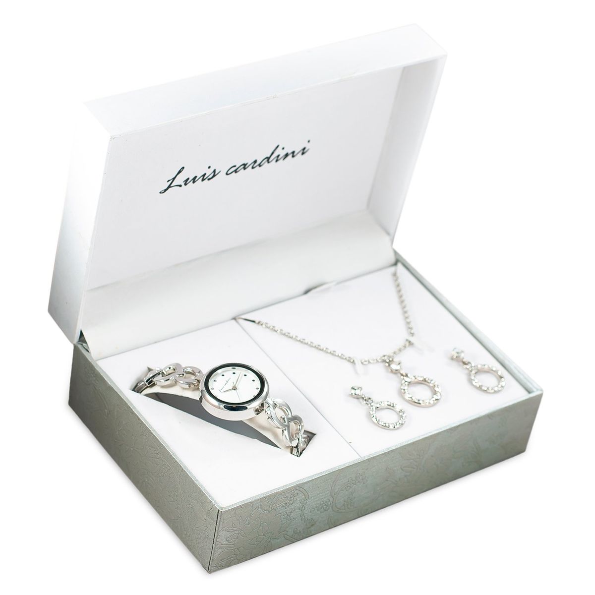 LUIS CARDINI - Set De Joyas Reloj + Collar + Aretes