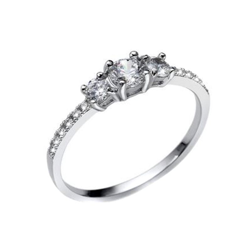 OLIVER WEBER - Anillo Opt 925AG CZ rodio cristal M