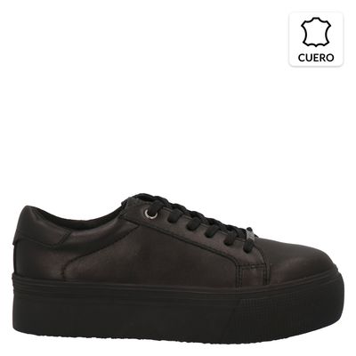Imagen 2 del producto Zapatilla Escolar Niña Cuero Negro (35 a 40)