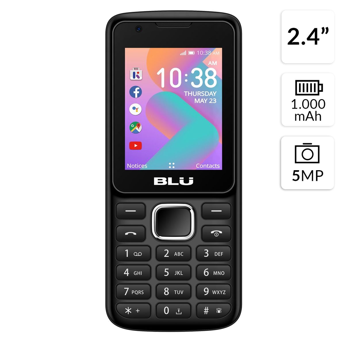 BLU - Celular Adulto Mayor Zoey Smart con KaiOS
