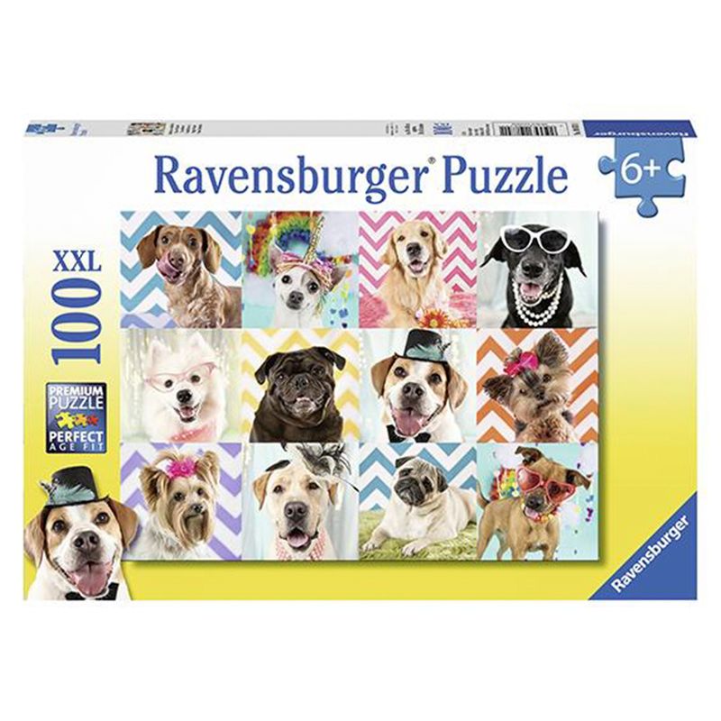 RAVENSBURGER - Ravensburger Puzzle XXL Perros Sonrientes - 100 Piezas