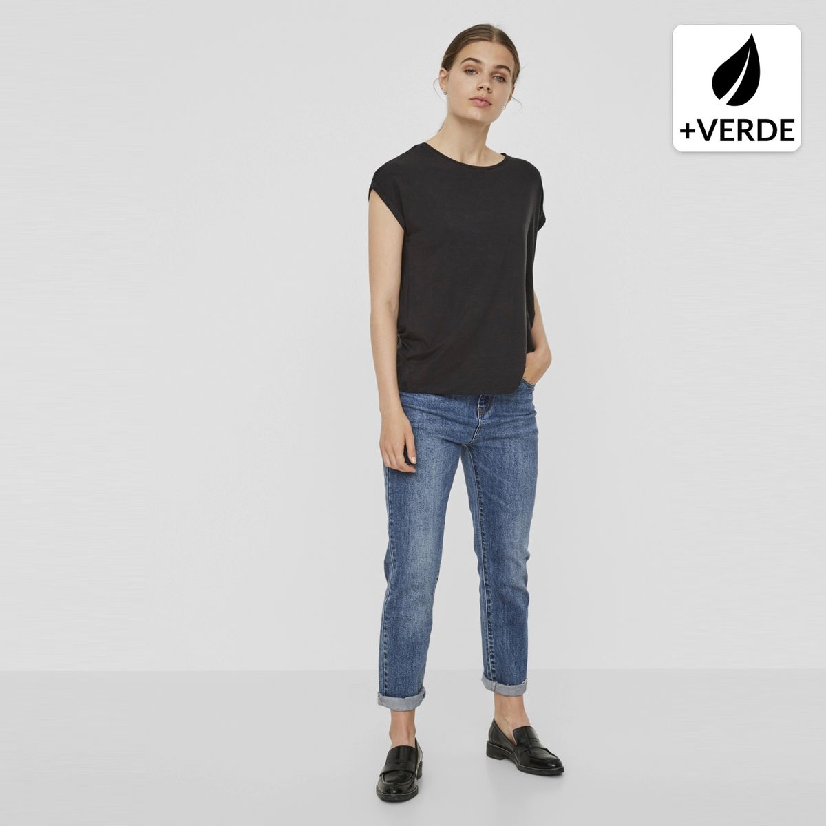 VERO MODA - Polera Lisa Manga Corta Mujer Vero Moda