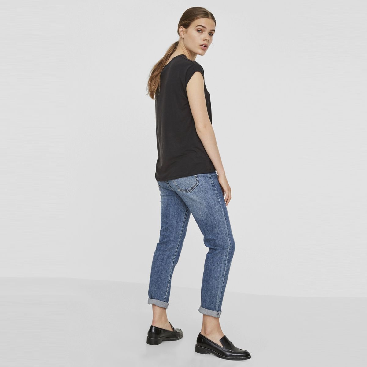 VERO MODA - Polera Lisa Manga Corta Mujer Vero Moda