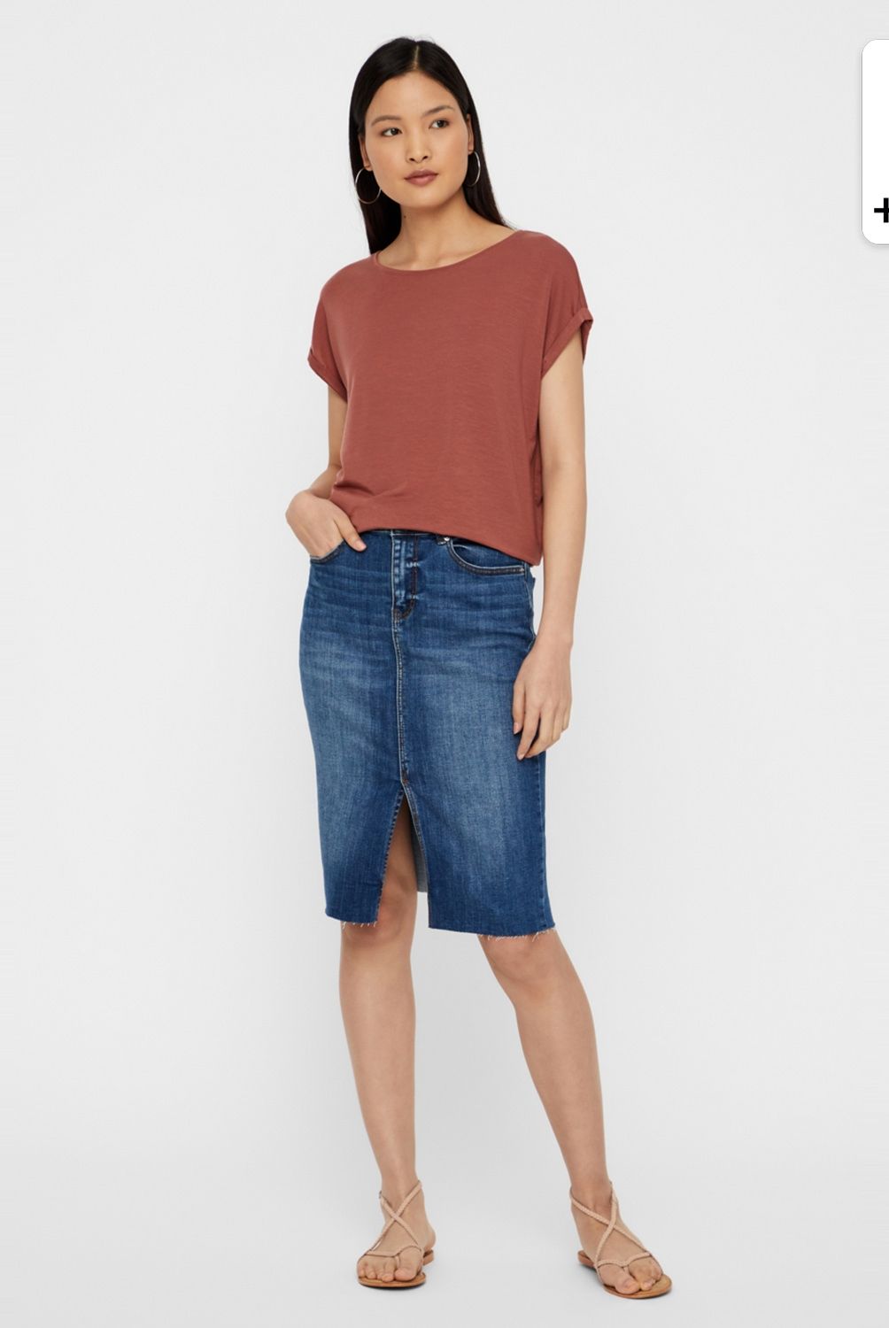 VERO MODA - Polera Lisa Manga Corta Mujer Vero Moda