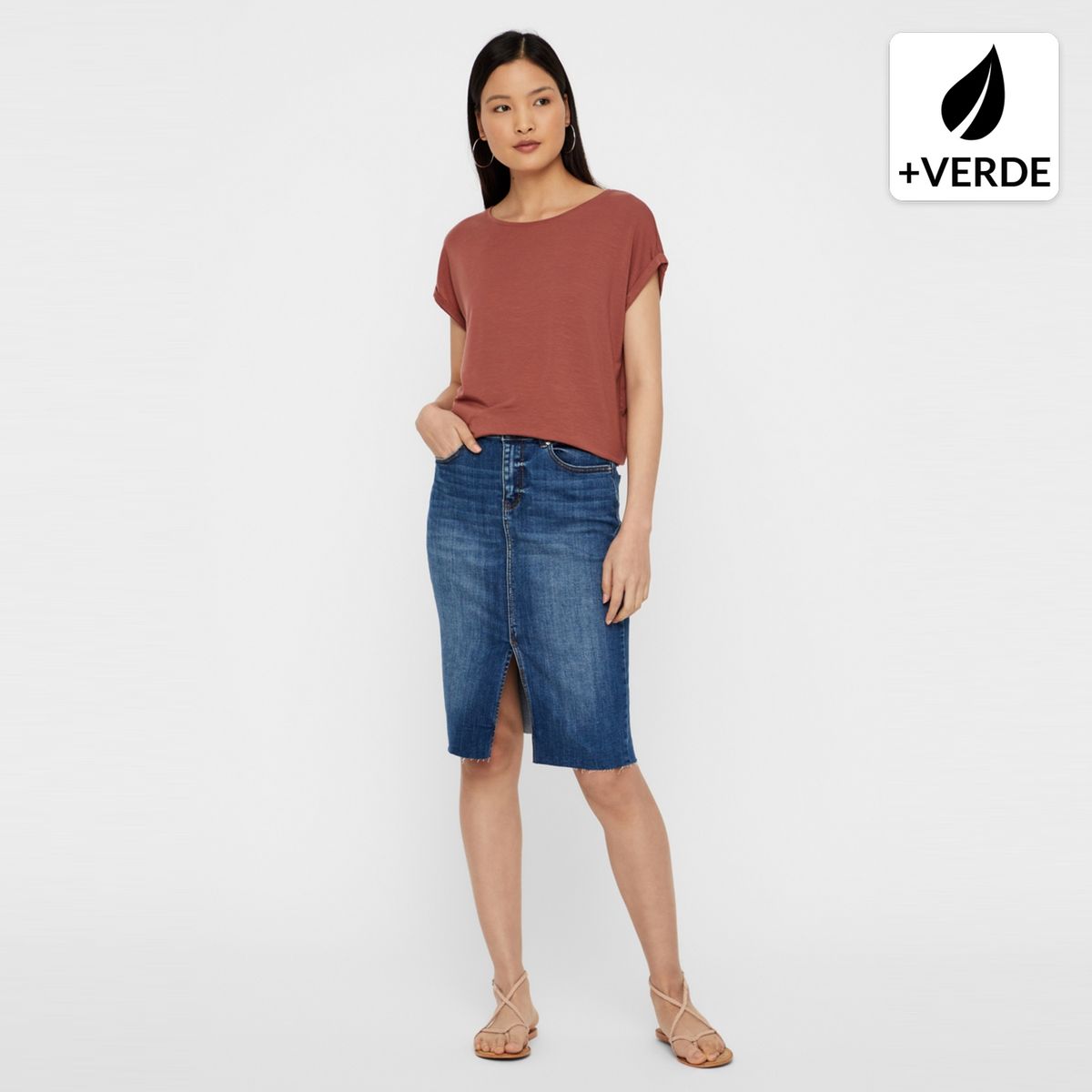 VERO MODA - Polera Lisa Manga Corta Mujer Vero Moda