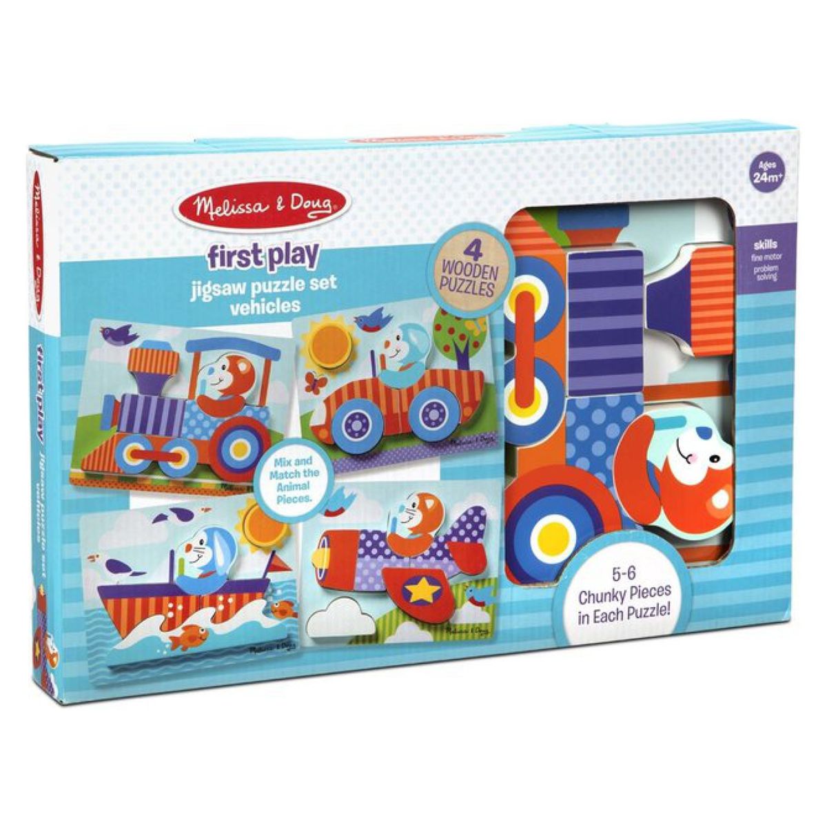 MELISSA & DOUG - First Play Jigsaw Puzzle Set Vehiculos Melissa & Doug