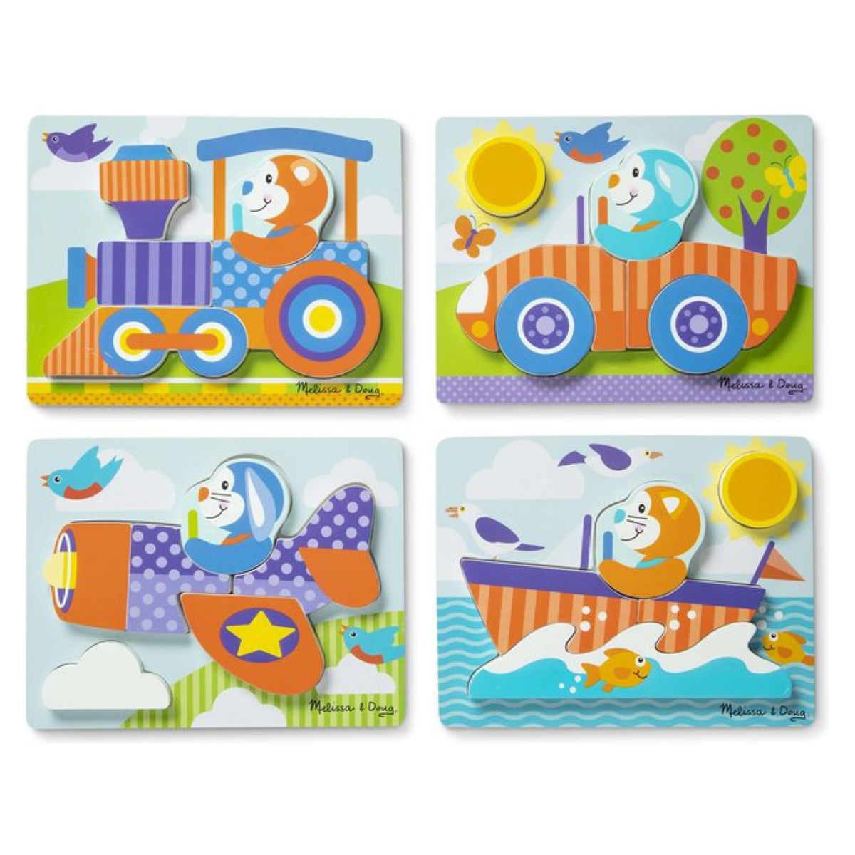 MELISSA & DOUG - First Play Jigsaw Puzzle Set Vehiculos Melissa & Doug