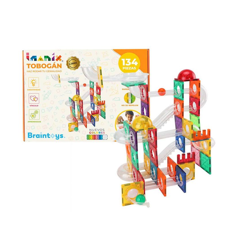 BRAINTOYS - Braintoys Imanix Tobogan 134 Piezas Encaje