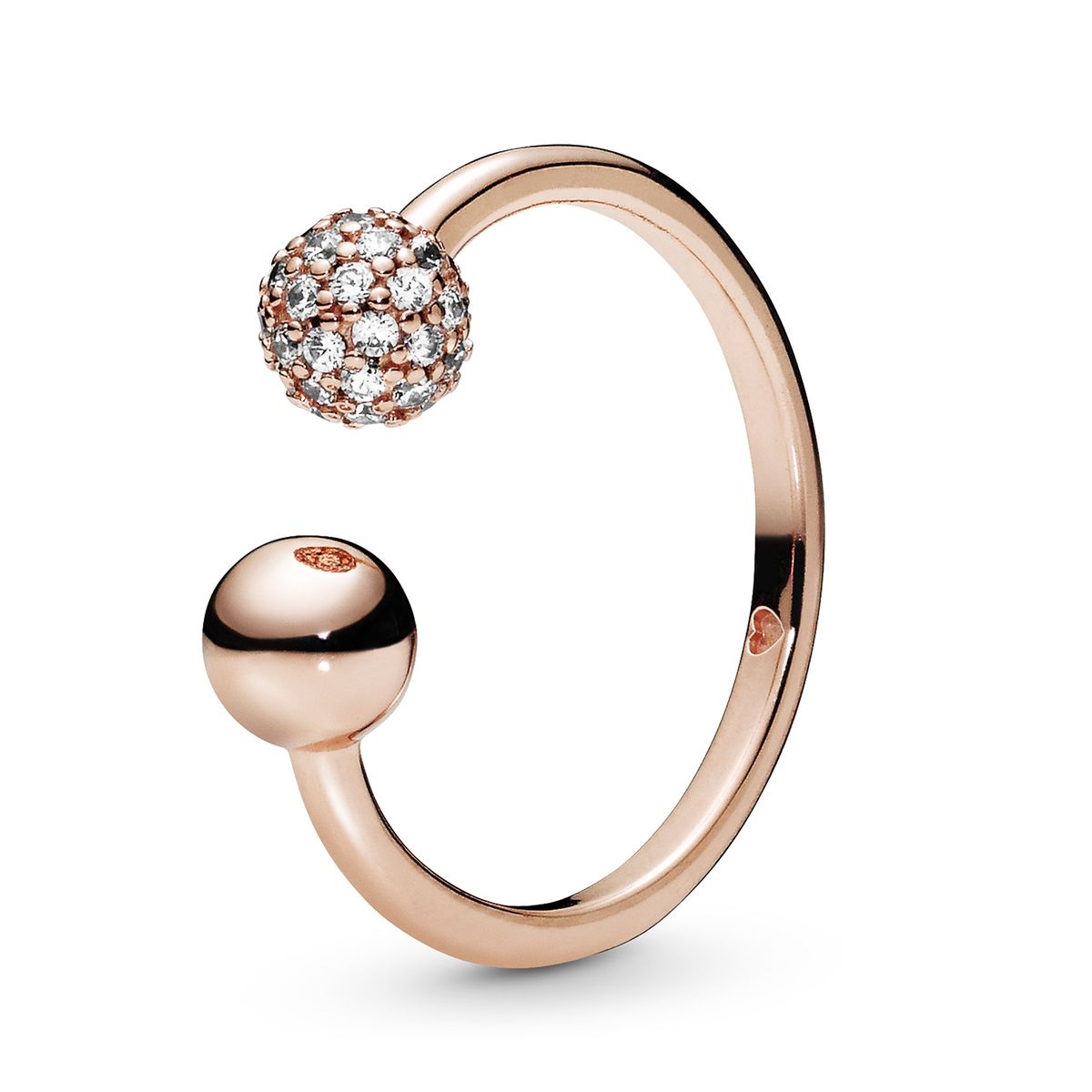 PANDORA - Anillo Rose Abierto Con Pavé Mujer Pandora