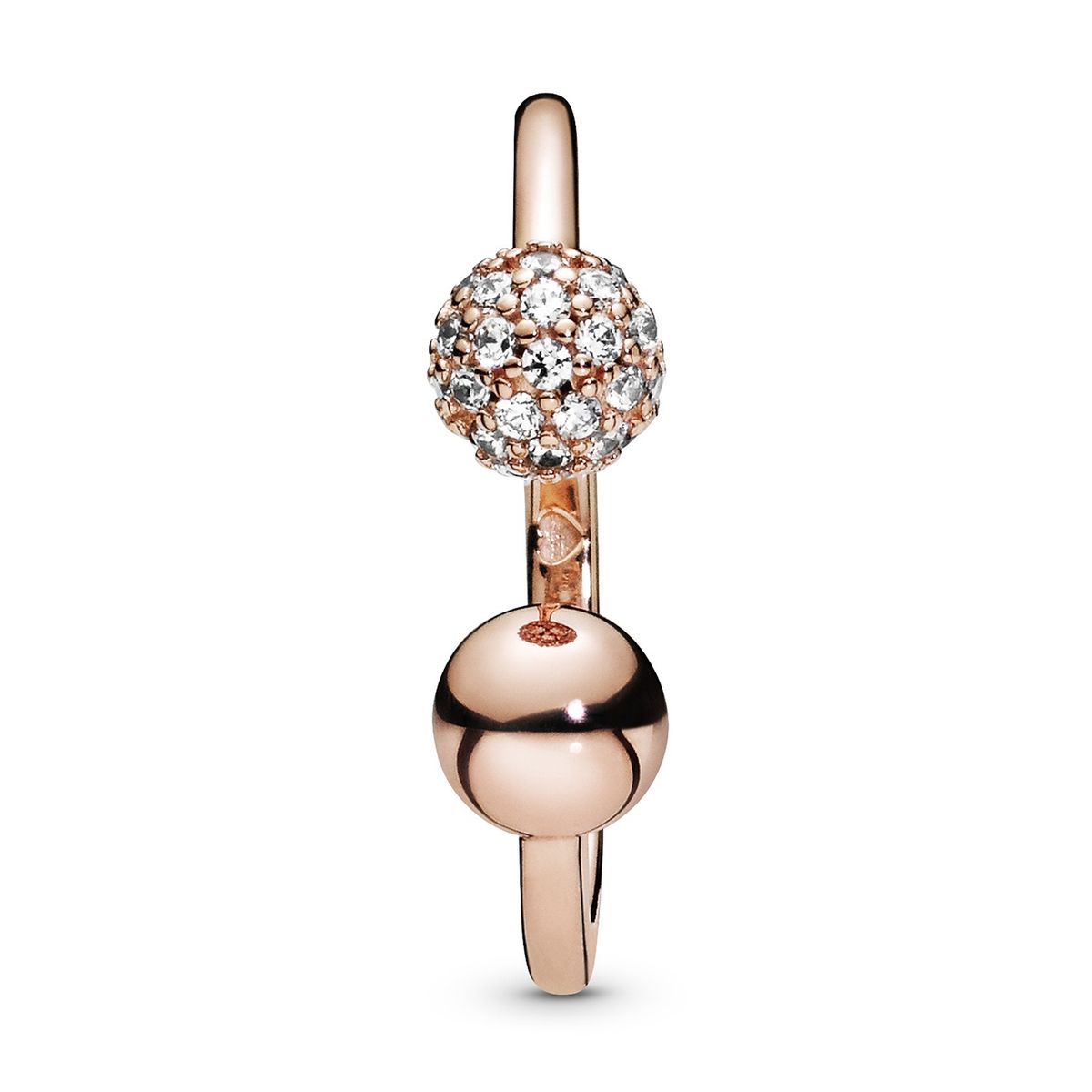 PANDORA - Anillo Rose Abierto Con Pavé Mujer Pandora