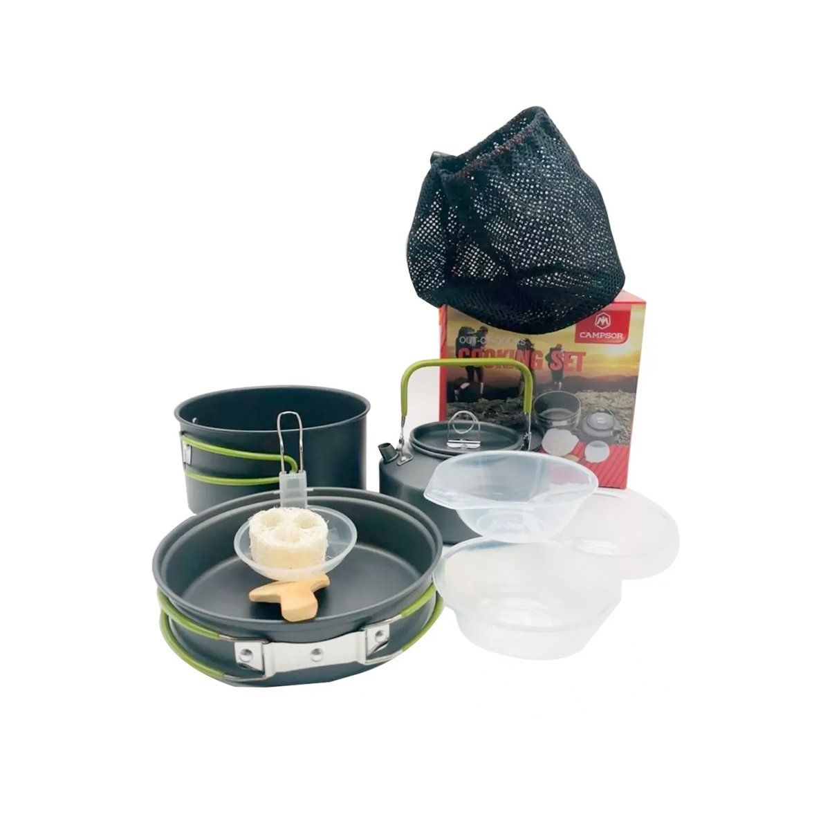 CAT - Set De Ollas Para Camping Con Tetera